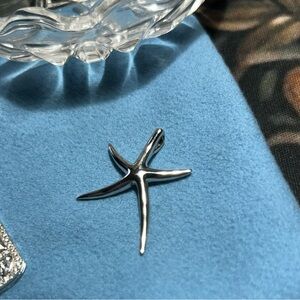 Silver-Tone Starfish Pendant | Nautical Ocean Jewelry | Minimalist Charm